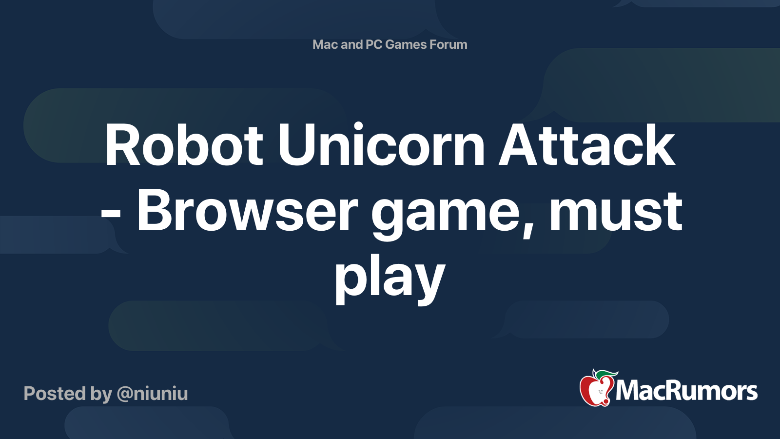 Robot Unicorn Attack - Browser game, must play | MacRumors Forums