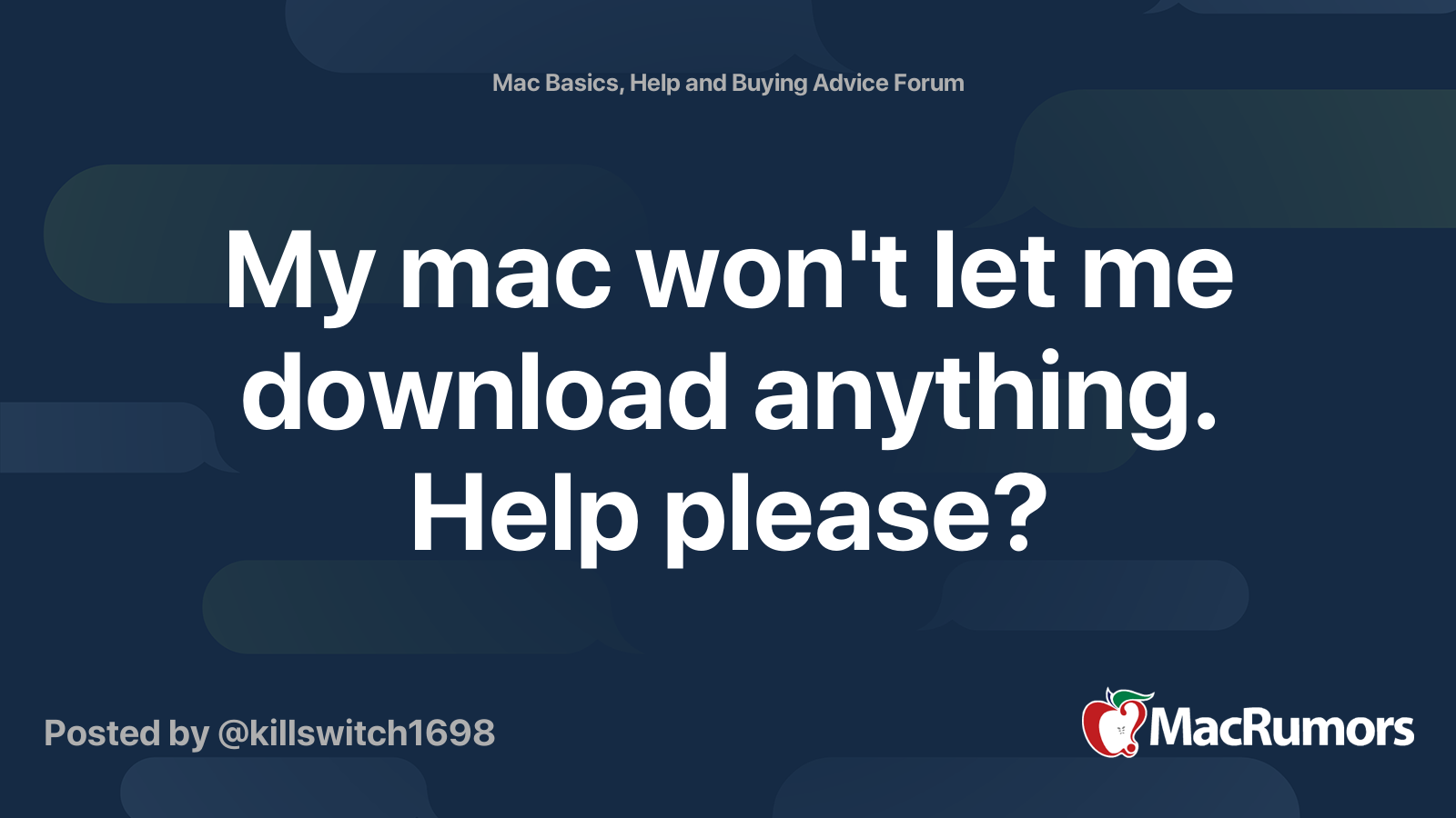 mac wont let me download anything
