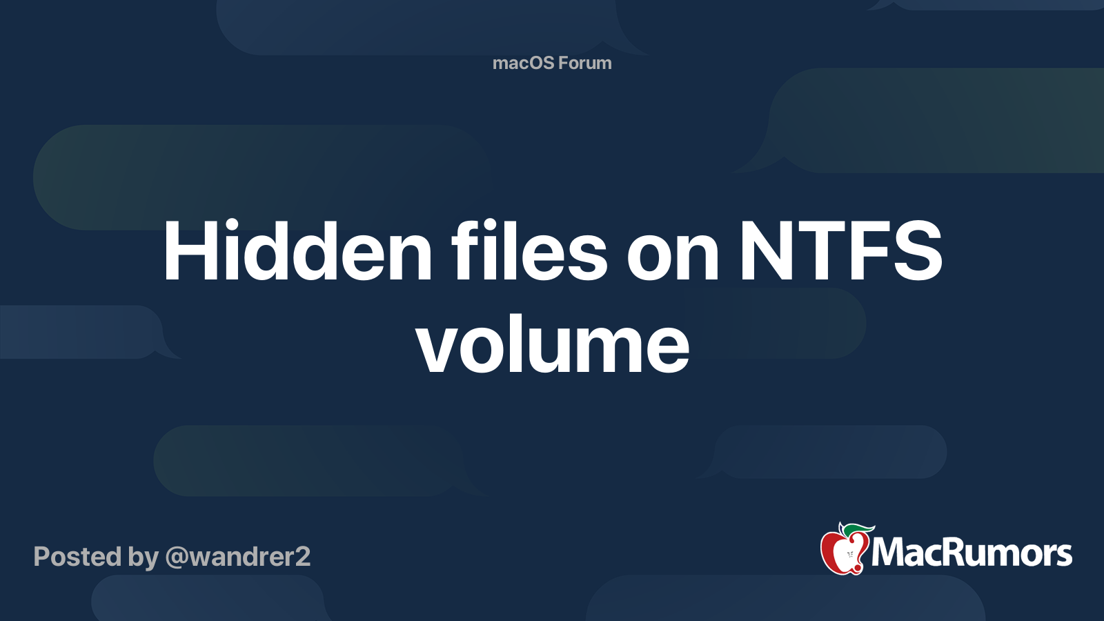 Forum Transference Mac OS