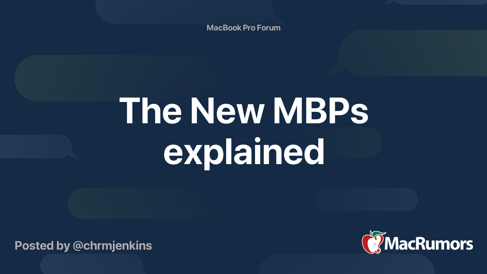 The New MBPs explained MacRumors Forums