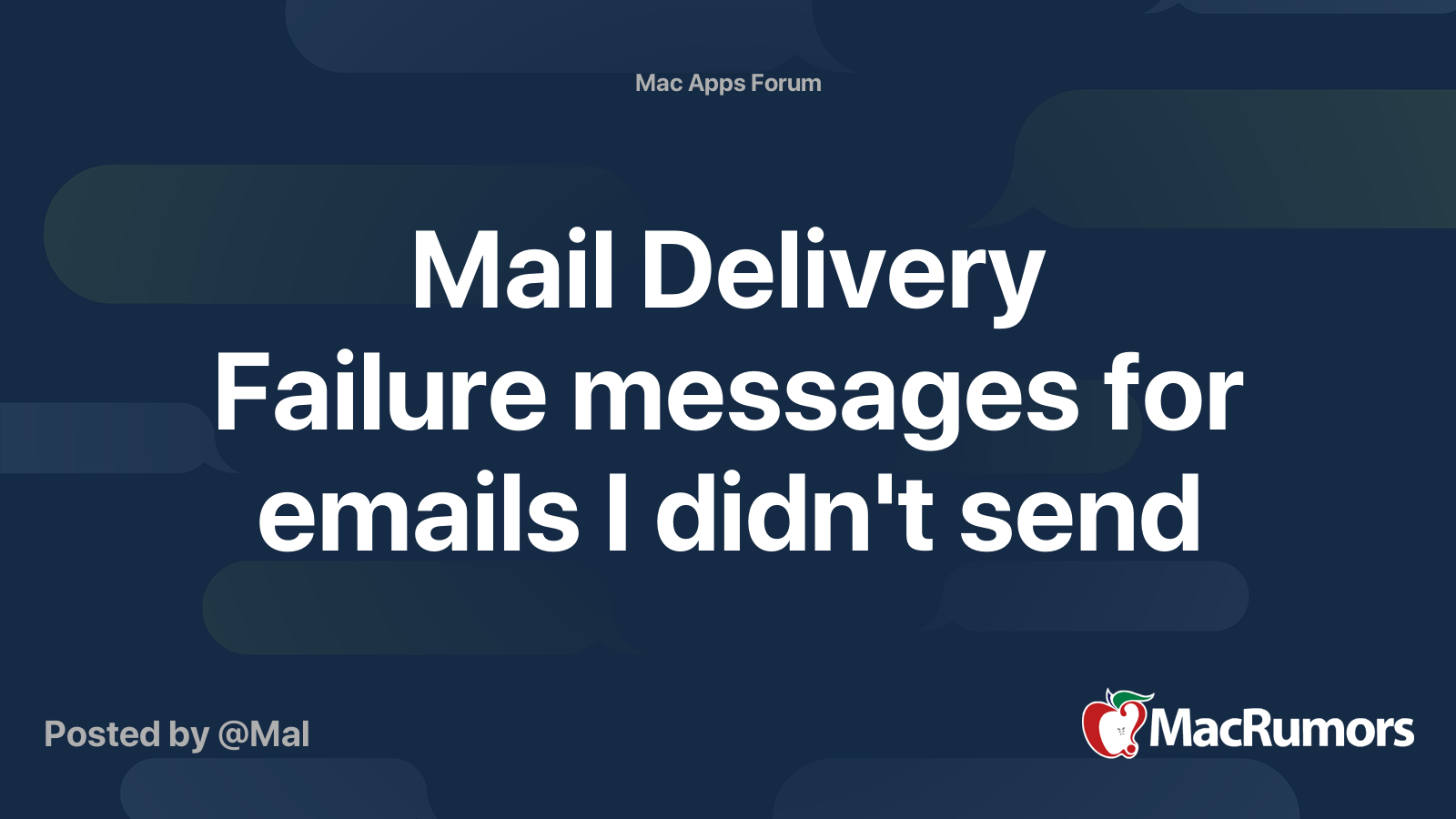 i keep getting mail delivery failure messages