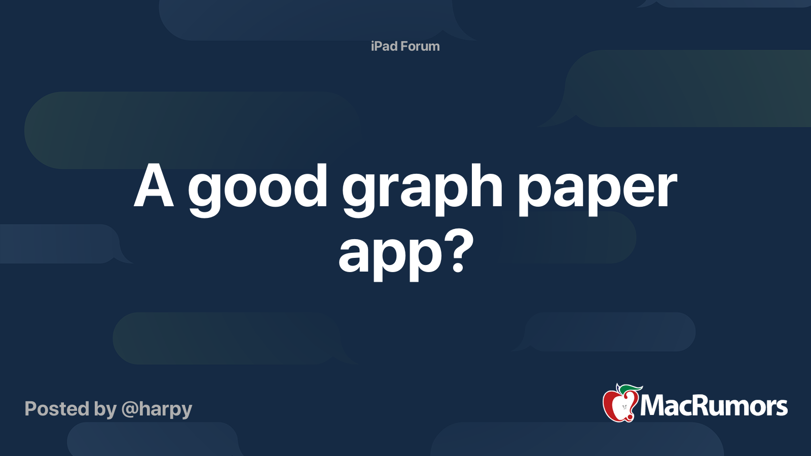 A Good Graph Paper App Macrumors Forums