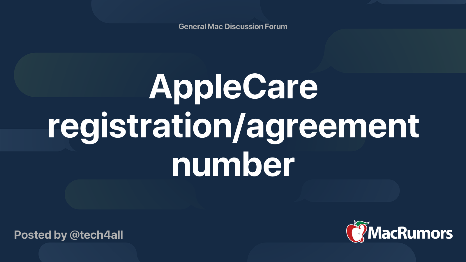 check applecare agreement number