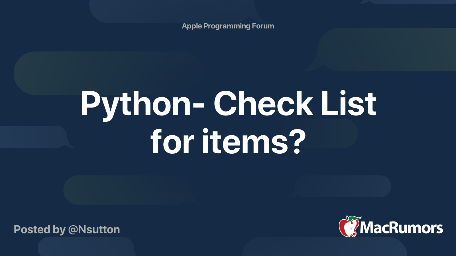 python-check-list-for-items-macrumors-forums