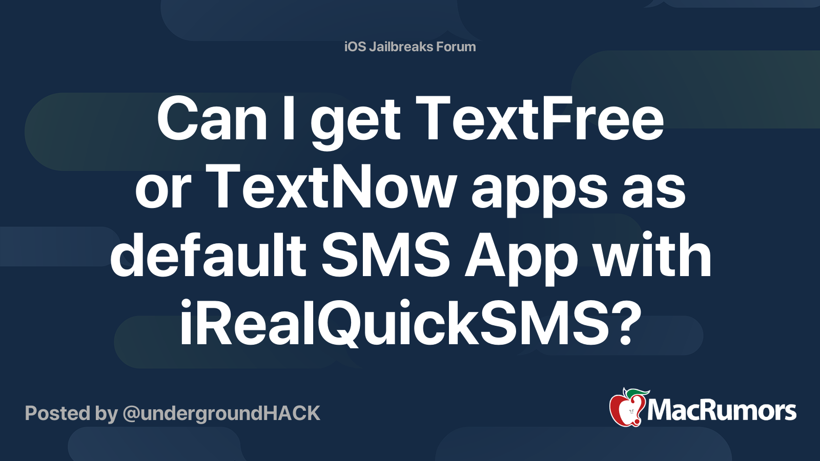 Can I get TextFree or TextNow apps as default SMS App with ...