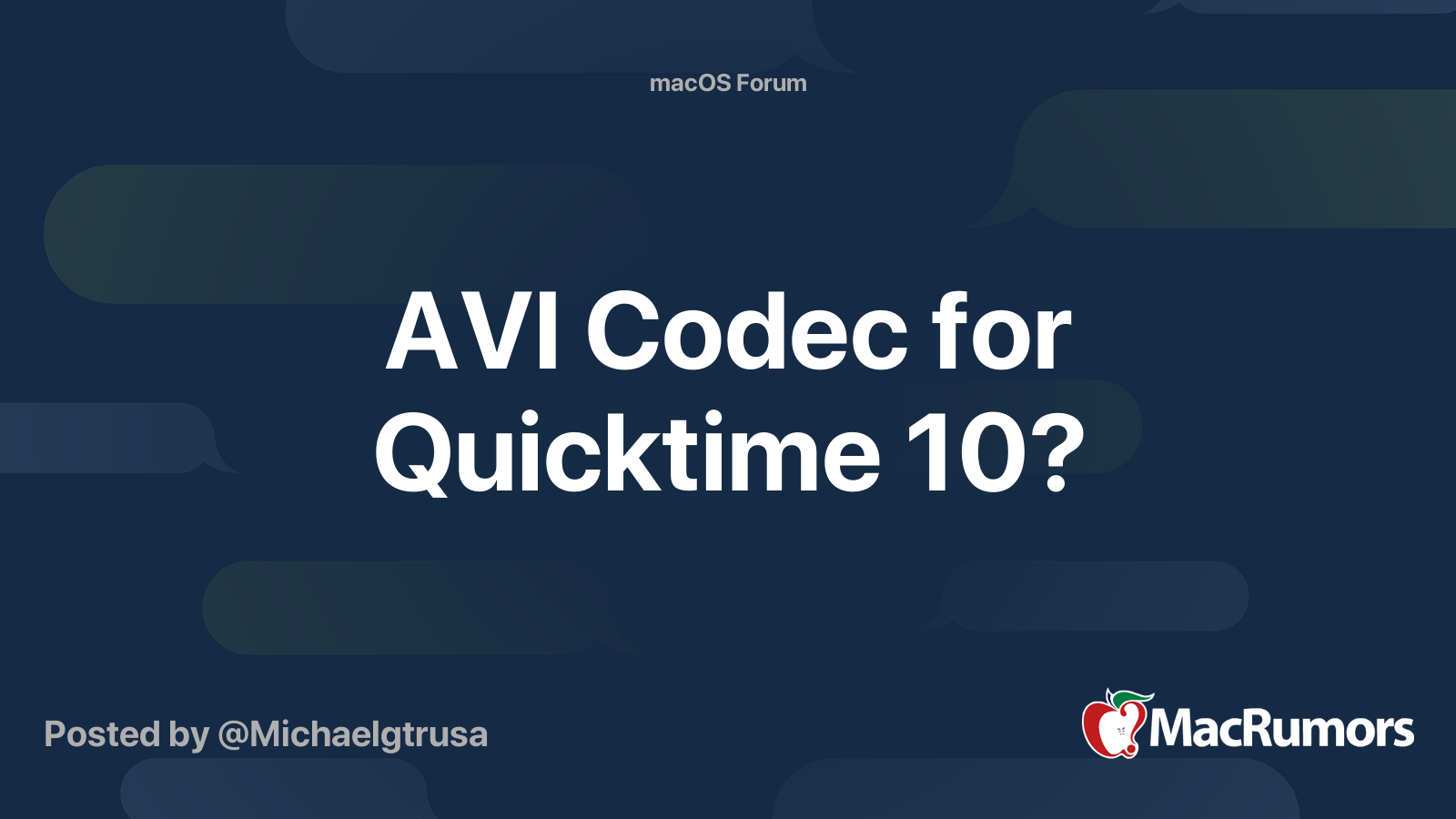 Quicktime Avi Codec