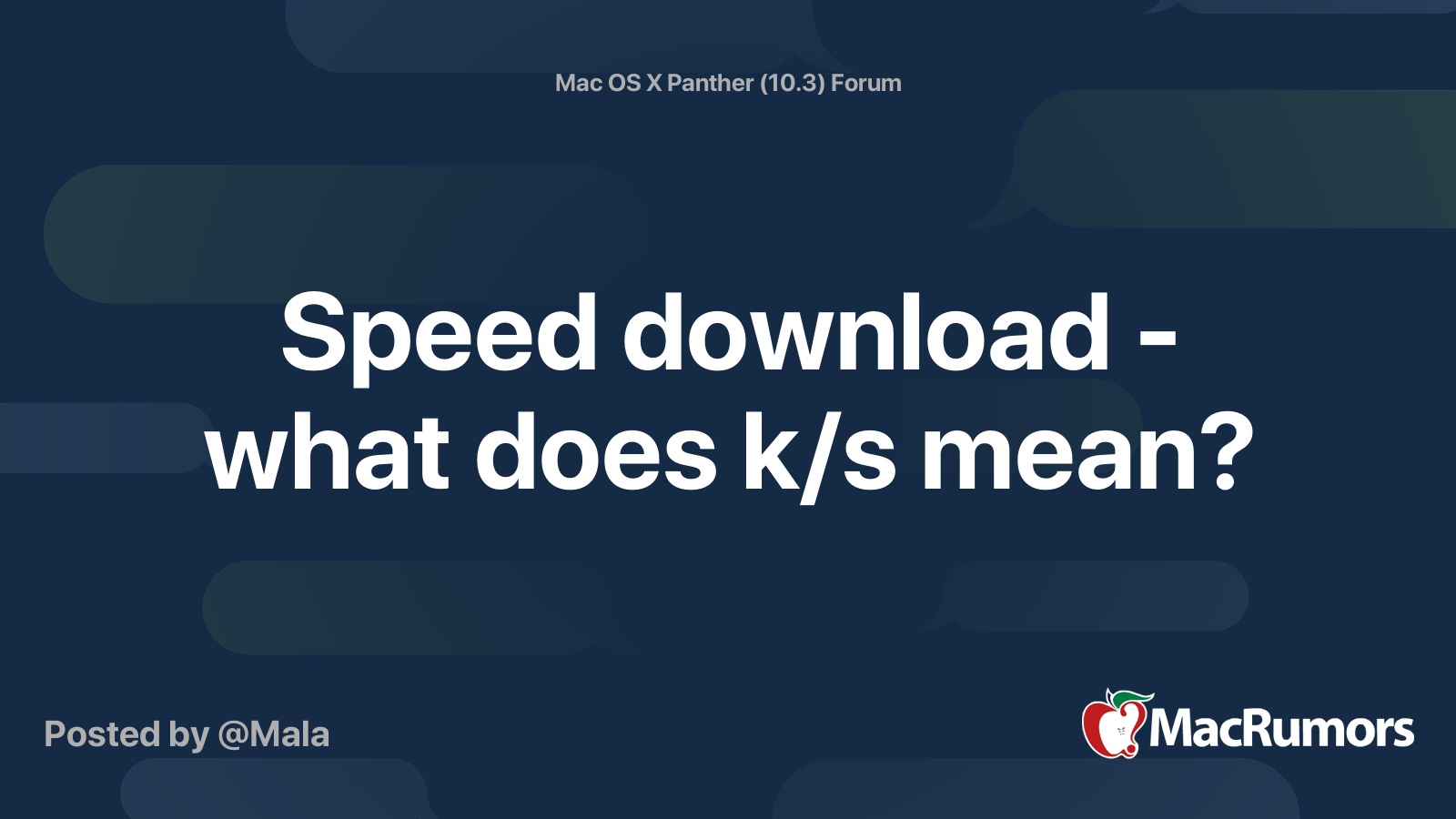 Speed Download What Does K S Mean Macrumors Forums