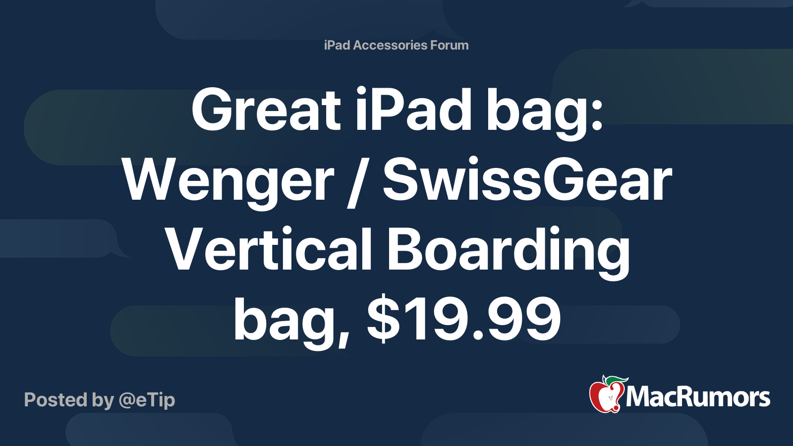 Swissgear 2611 Vertical Boarding Bag