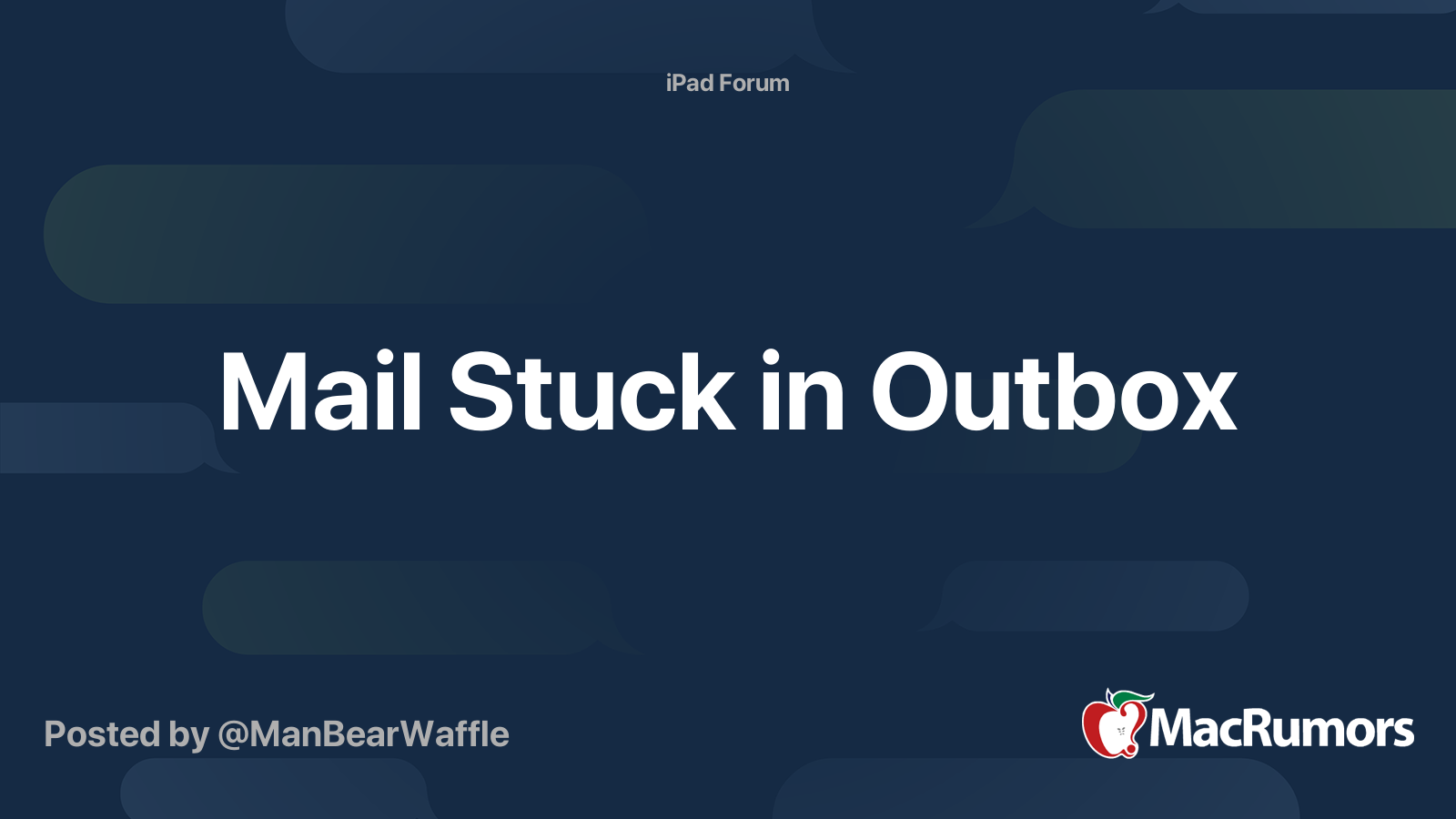 how to send mail stuck in outbox