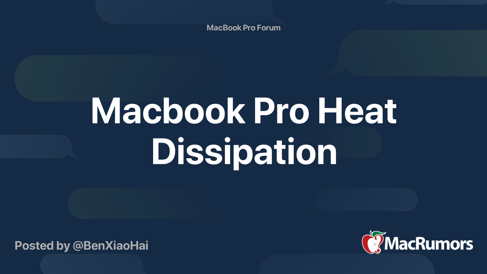 Macbook Pro Heat Dissipation MacRumors Forums