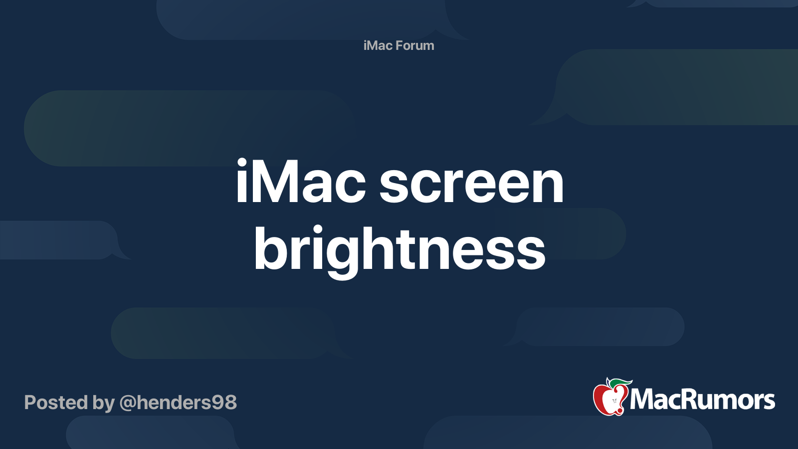 screen brightness on imac