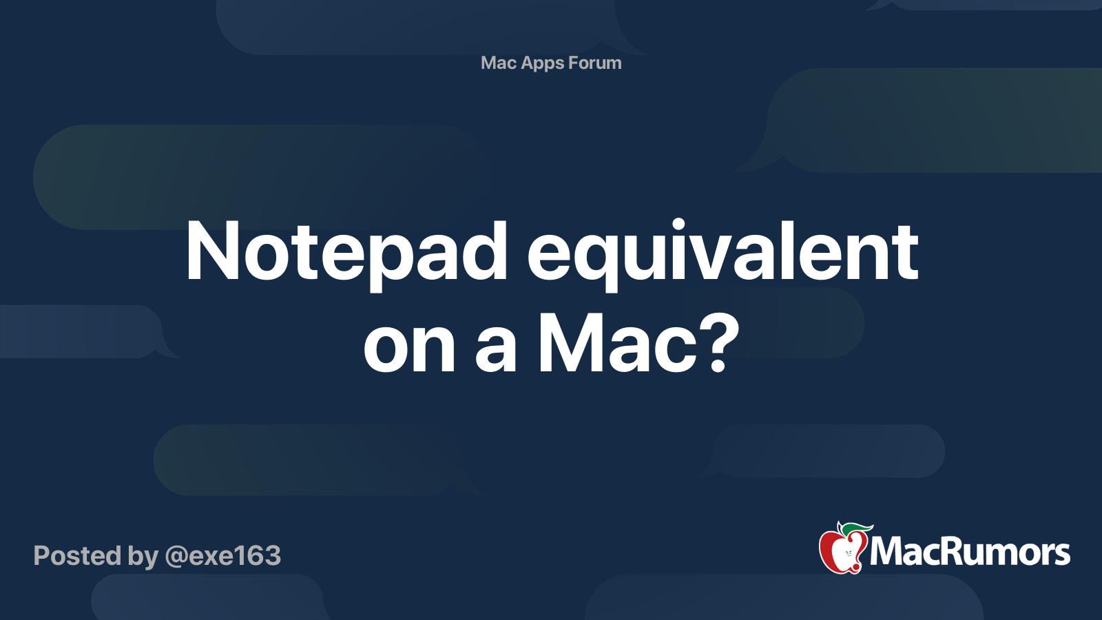 mac equivalent of notepad