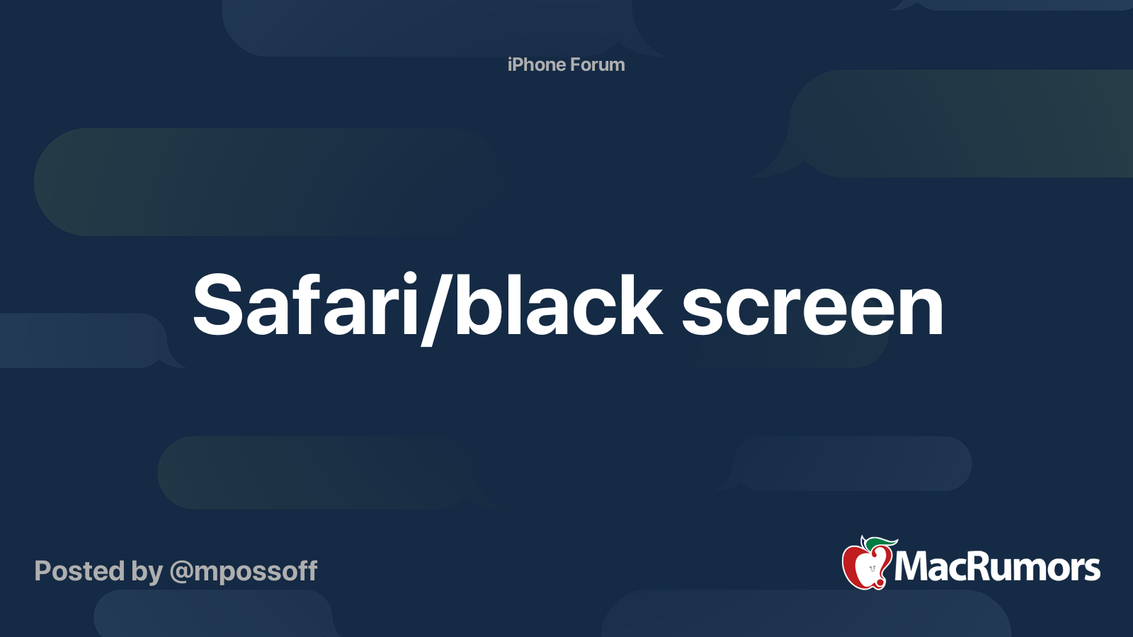 safari screen black