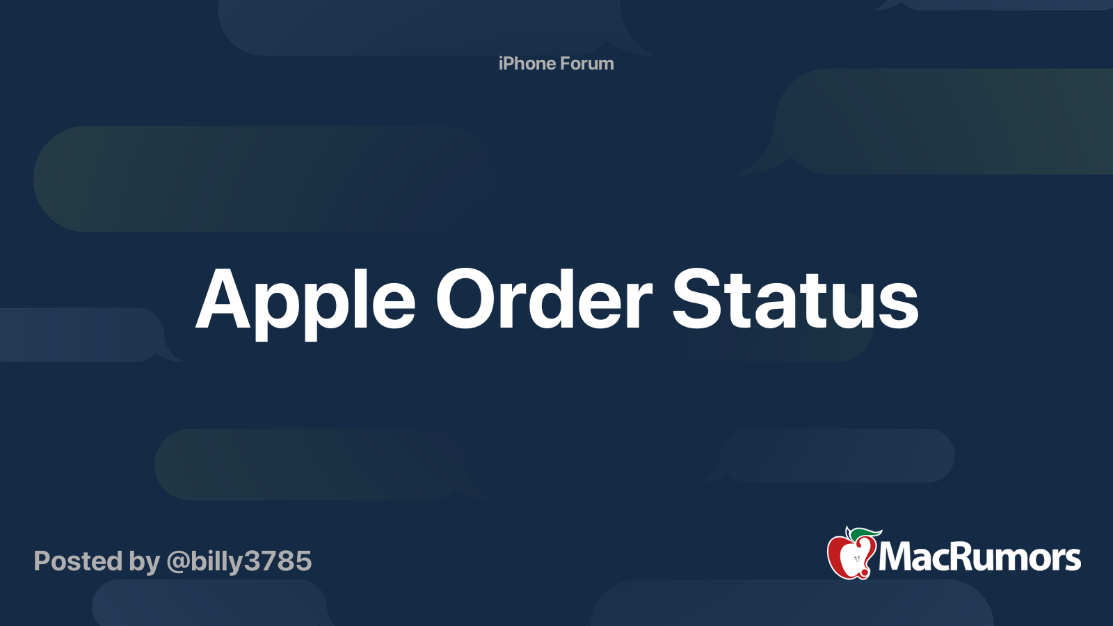 view order status apple