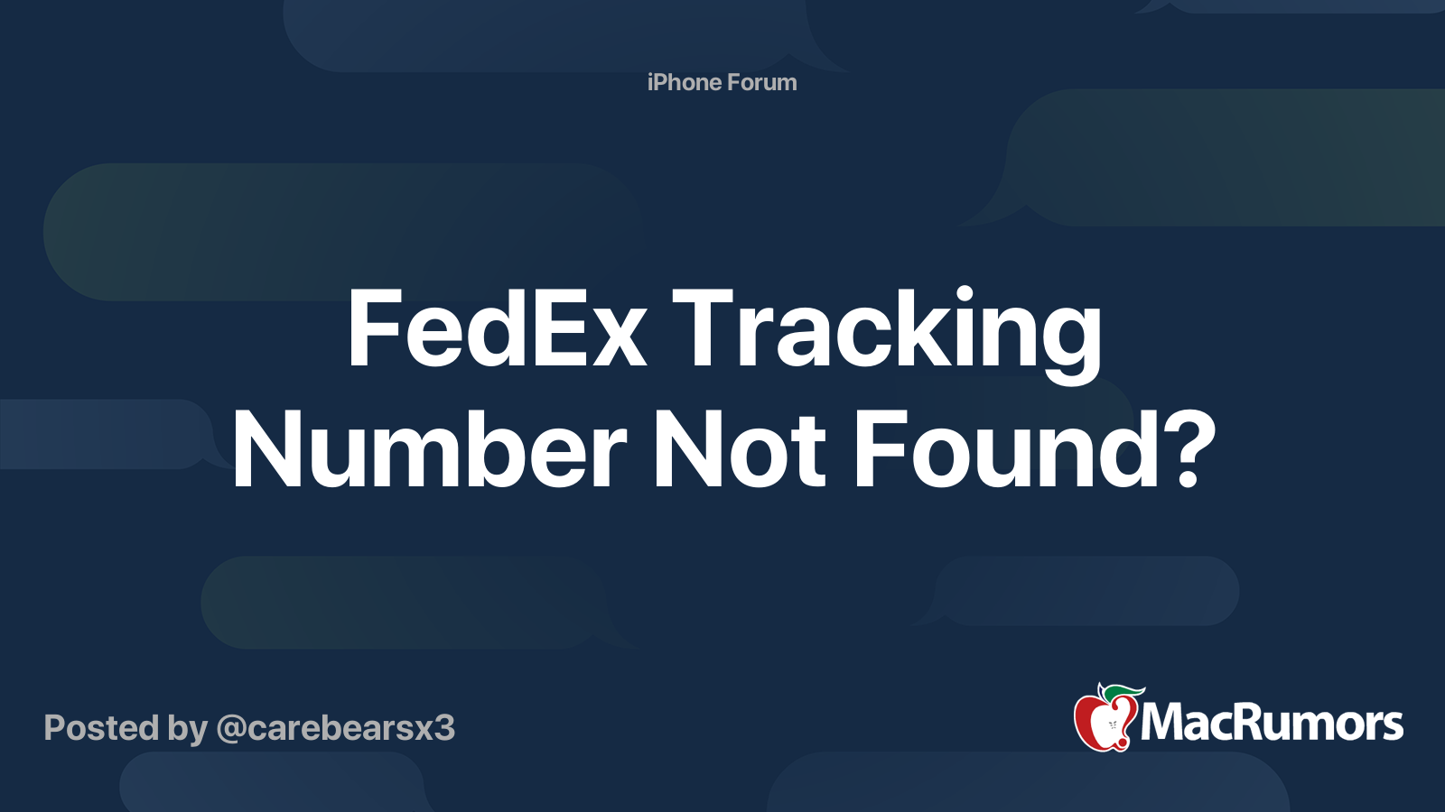 fedex-tracking-number-not-found-macrumors-forums