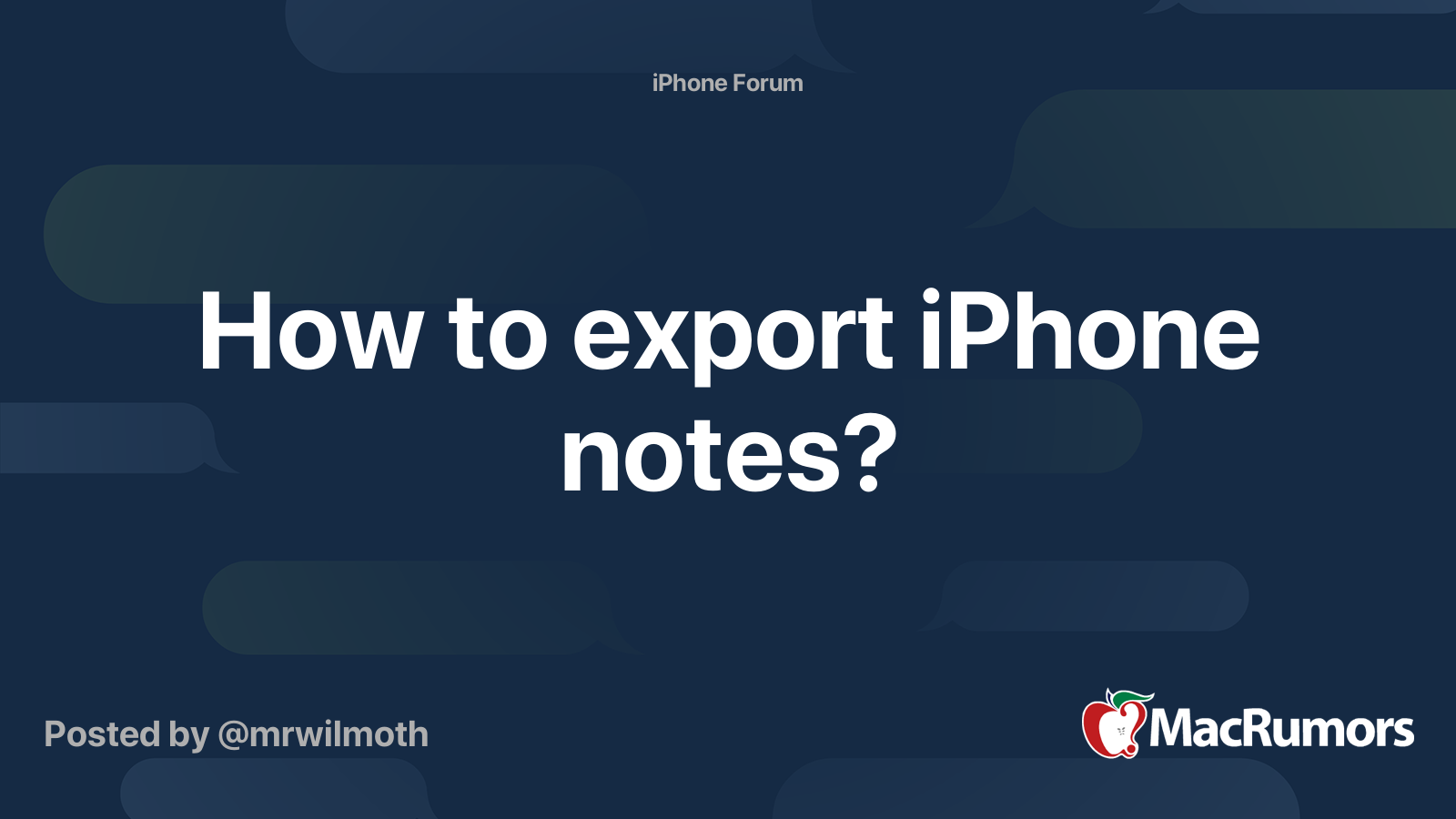 how-to-export-iphone-notes-macrumors-forums