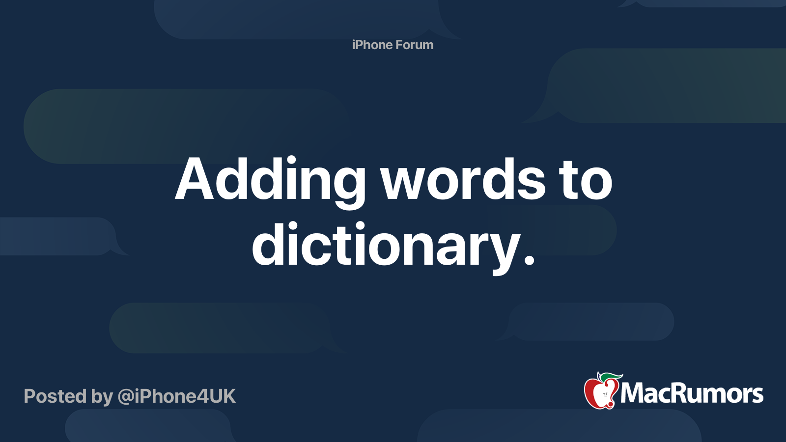 adding-words-to-dictionary-macrumors-forums