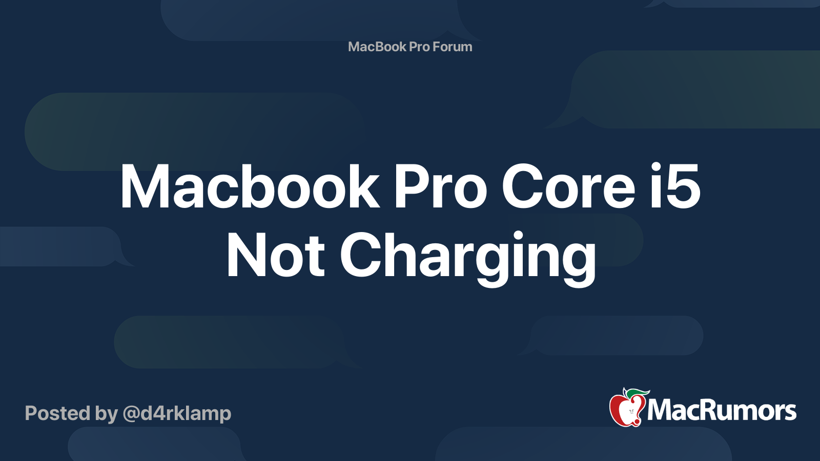 macbook-pro-core-i5-not-charging-macrumors-forums