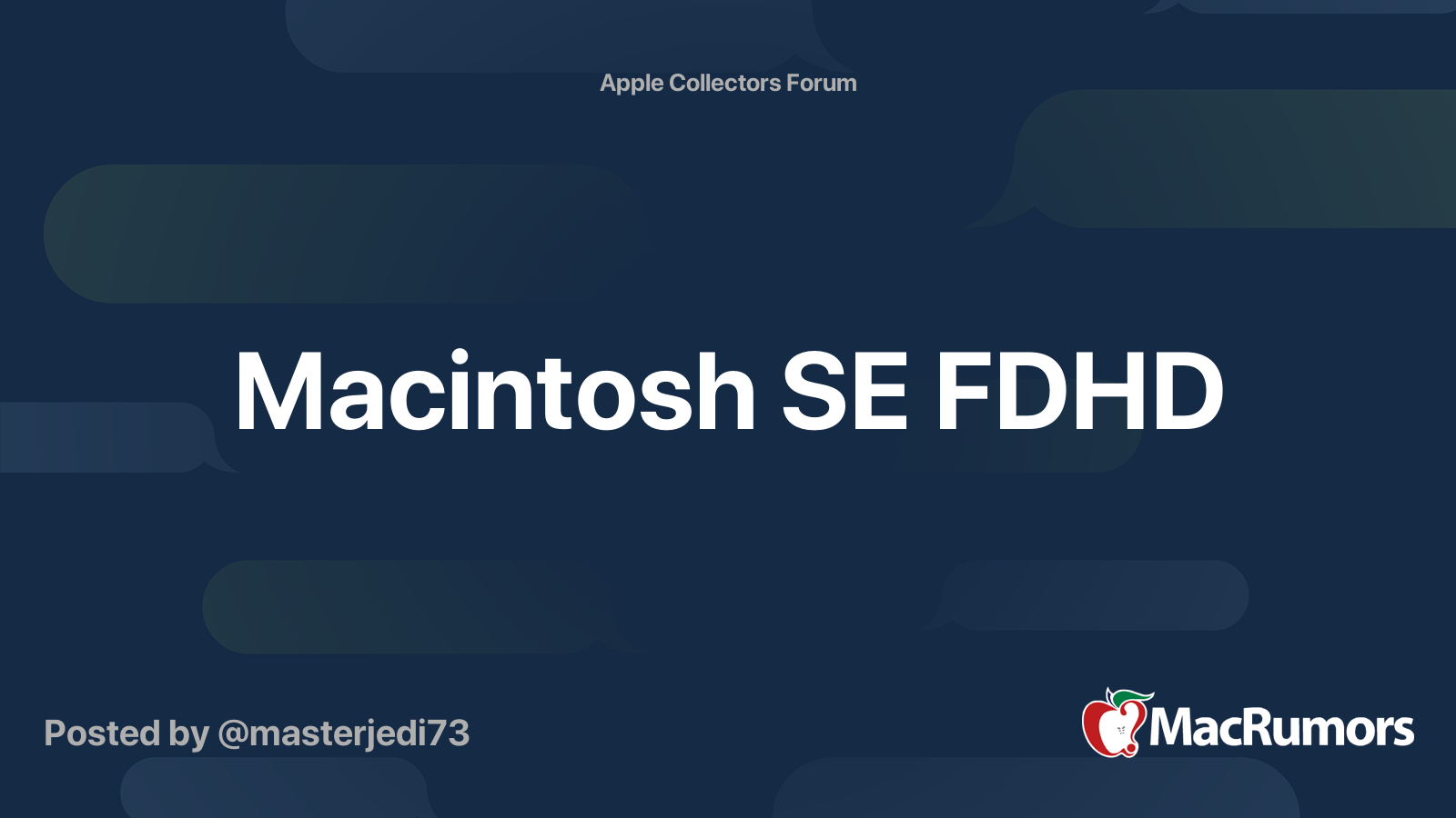 Macintosh SE FDHD | MacRumors Forums