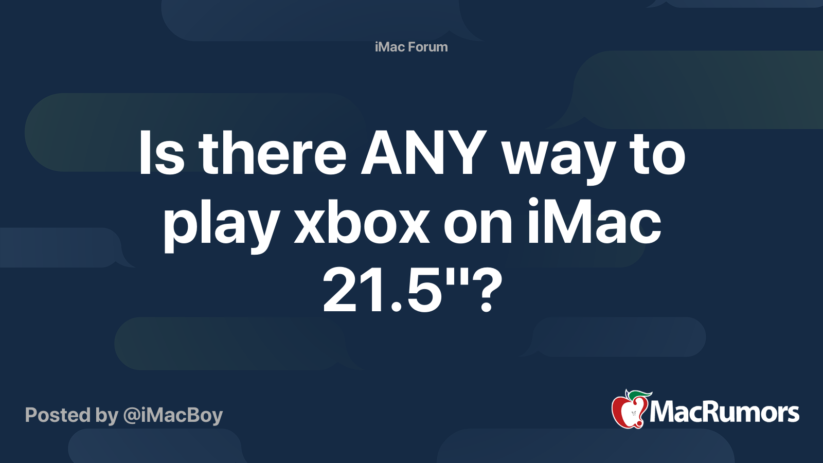 Can you play xbox on imac