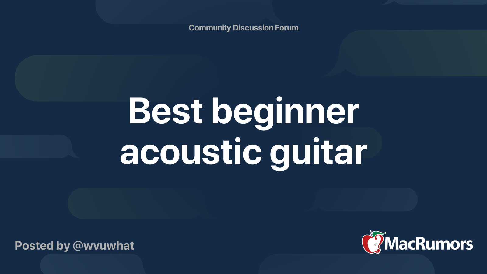 Best beginner acoustic guitar MacRumors Forums