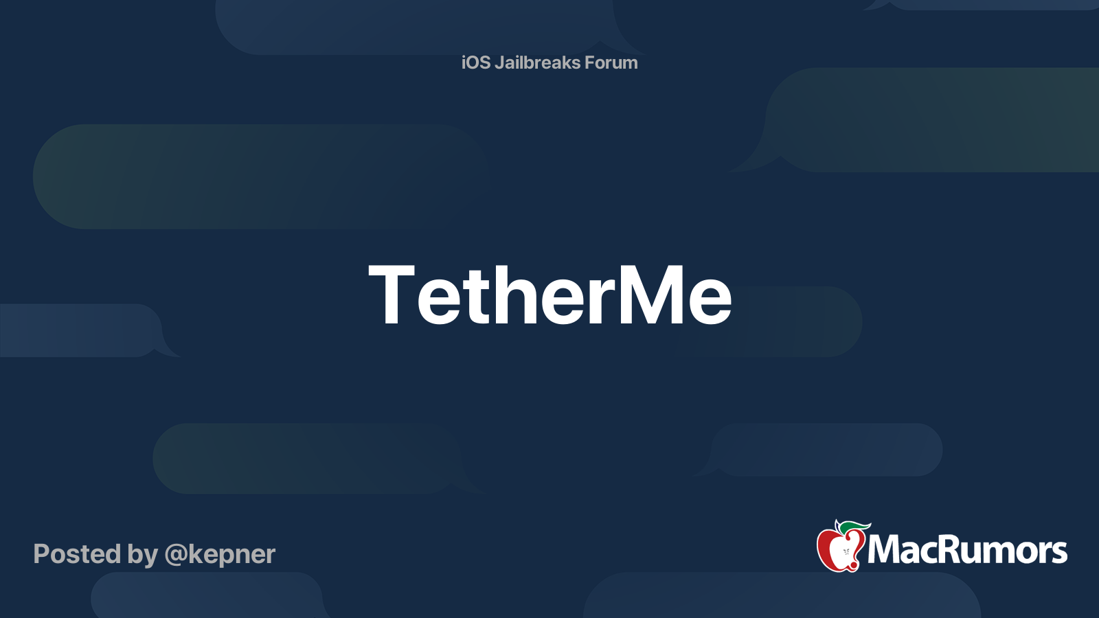 TetherMe | MacRumors Forums