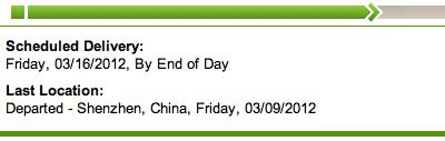 ipad 3 shipping tracking