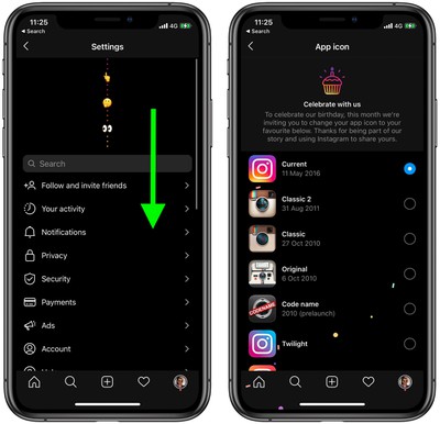  Instagram Update: Custom Icons 