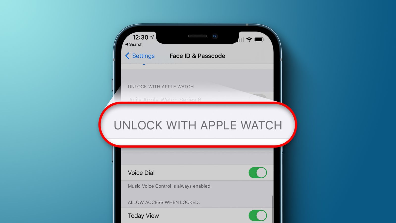 Iphone with apple watch unlock Apple Watch