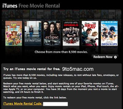 103120 free itunes rental