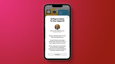 AirTag está vinculado a la función de ID de Apple
