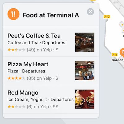 apple maps airport indoor map