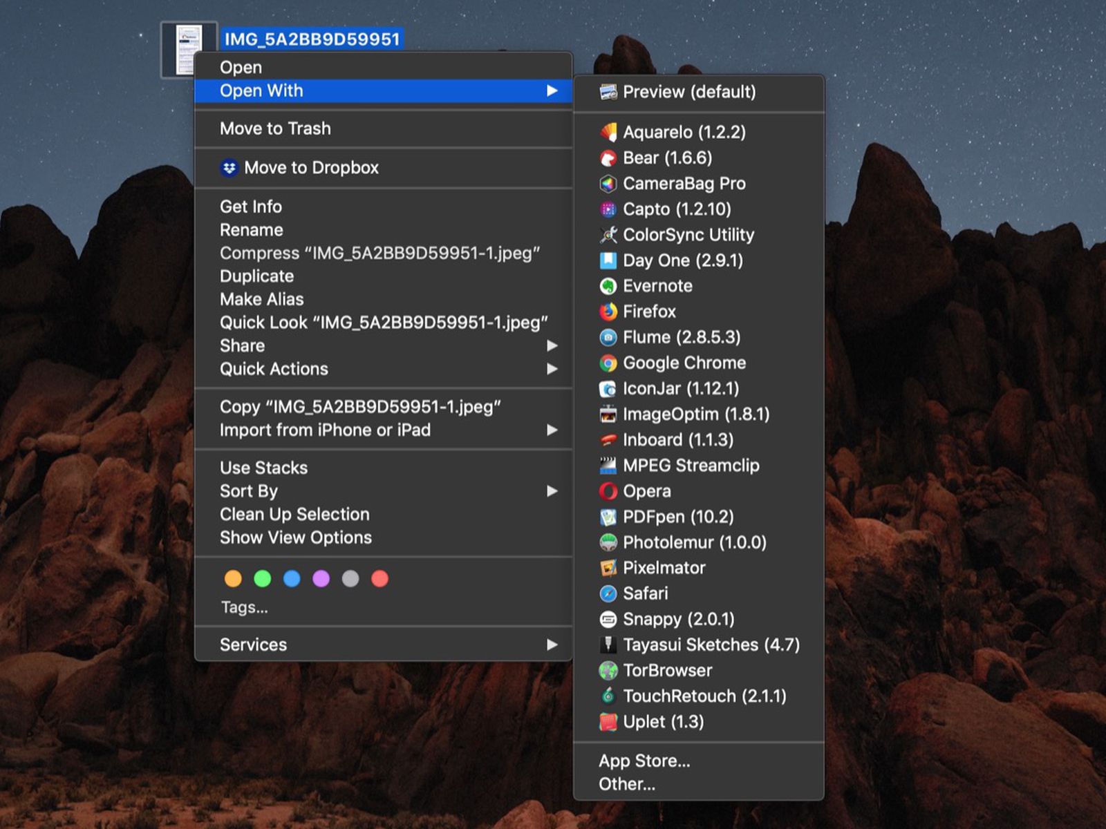 open mac files default application