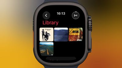 Закрепление музыки в верхней части медиатеки Apple Watch
