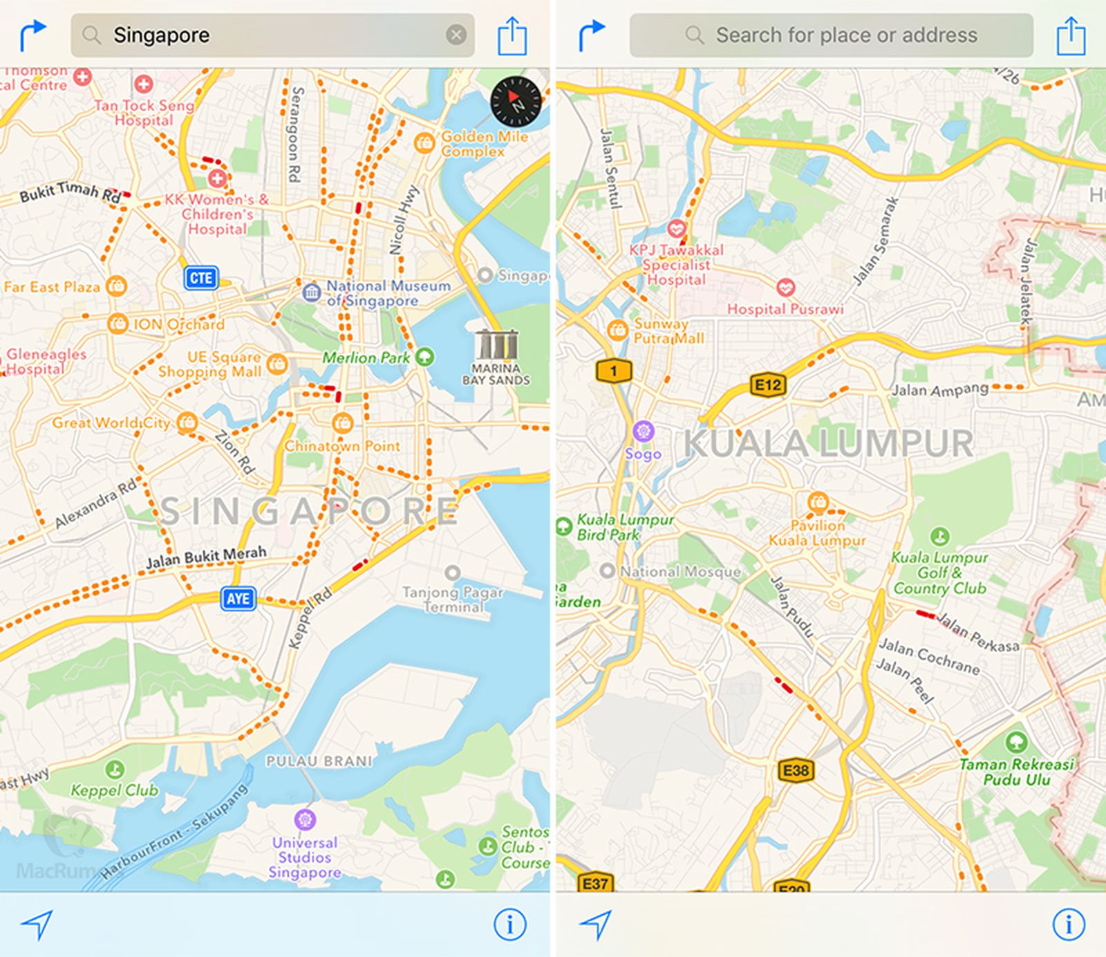 Apple Maps Traffic Data Expands to Singapore and Malaysia MacRumors