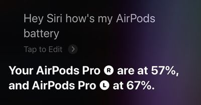 airpods pro question siri battery