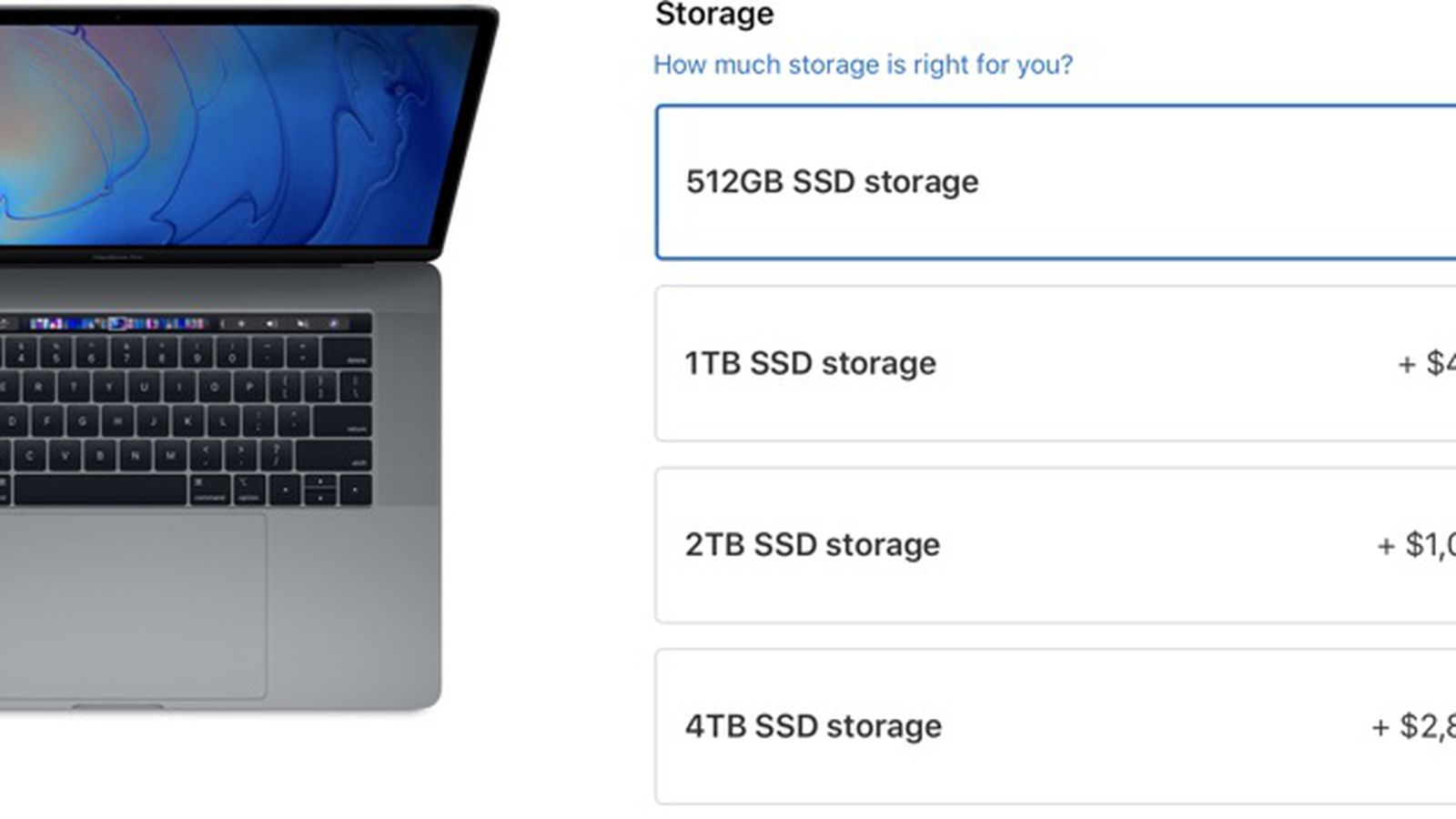 how much are macbook pro ssd 4tb