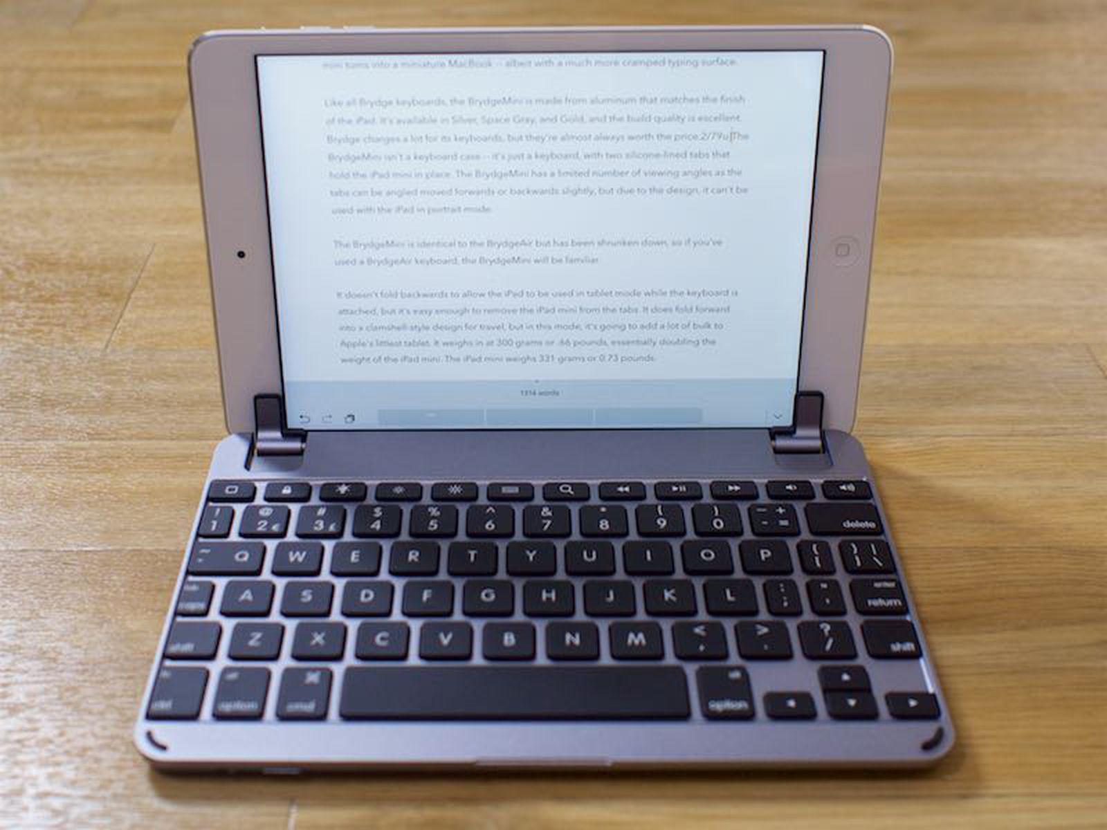 Brydge 7.9 Keyboard for iPad Mini and iPad Mini Rotating Hinges 5th Generation Bluetooth | Aluminum Gold 4th Generation 
