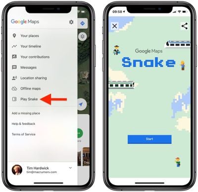 snake google maps