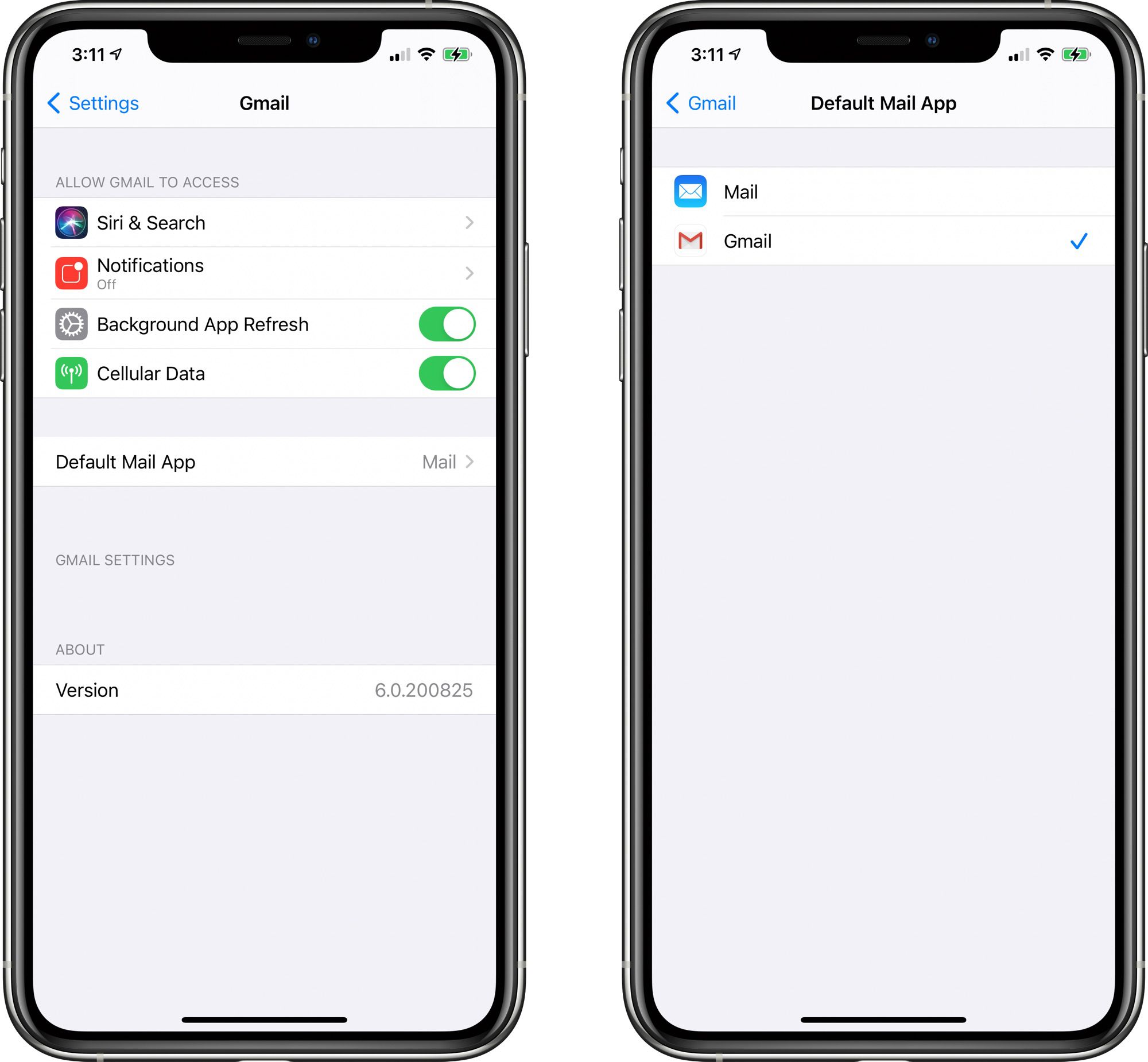 gmail password on iphone mail app