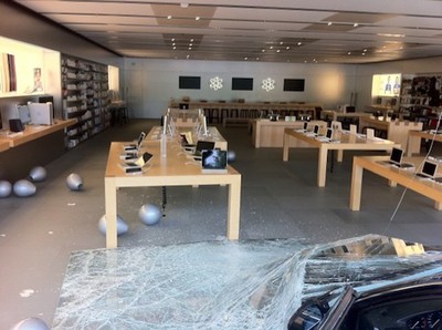 White Ninja Steals Car Smashes Into Greensboro Apple Store Macrumors