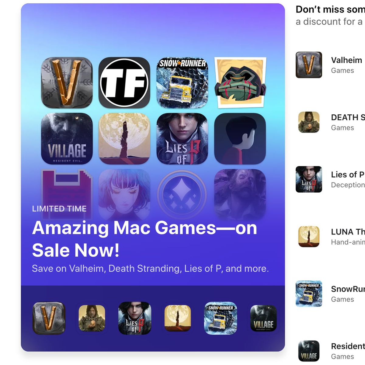 Apple Launches Sale on Mac App Store Games - MacRumors