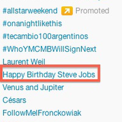 jobs birthday trending twitter