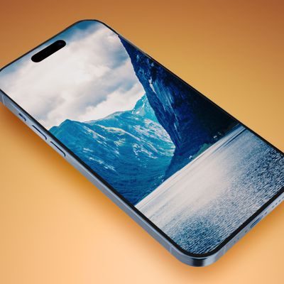 iPhone 15 Pro Blue Front Perspective Feature Orange