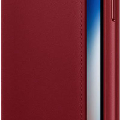 product red iphone x leather folio