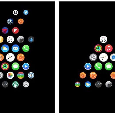 apple watch home screens