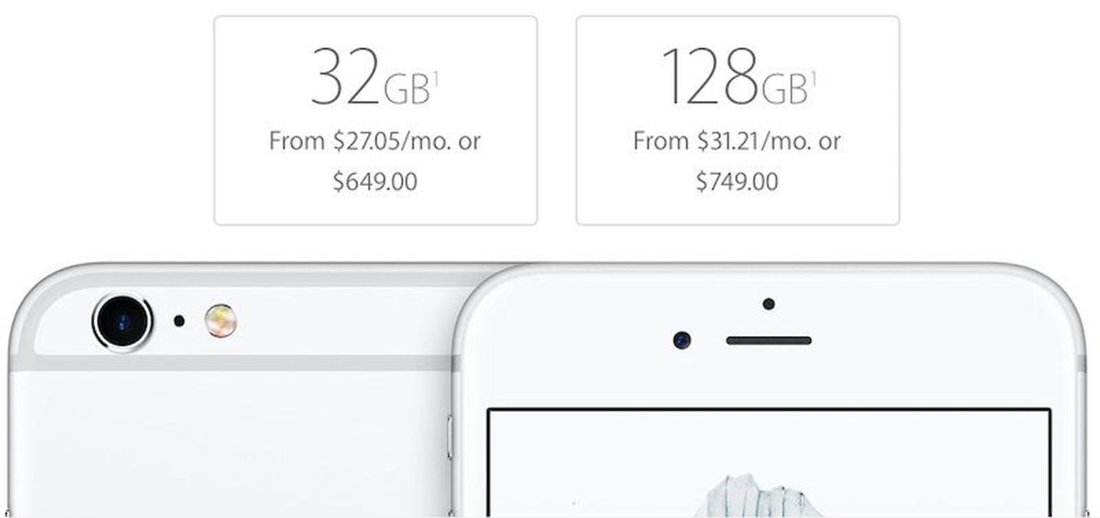 Apple Updates iPhone 6s Storage Tiers With New Options and Pricing