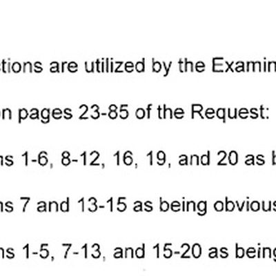 uspto rubber banding invalid