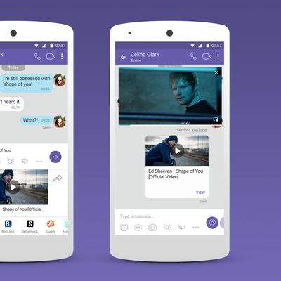 Viber Chat Extensions Youtube Handset