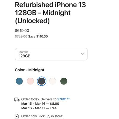 apple refurbished iphone 13
